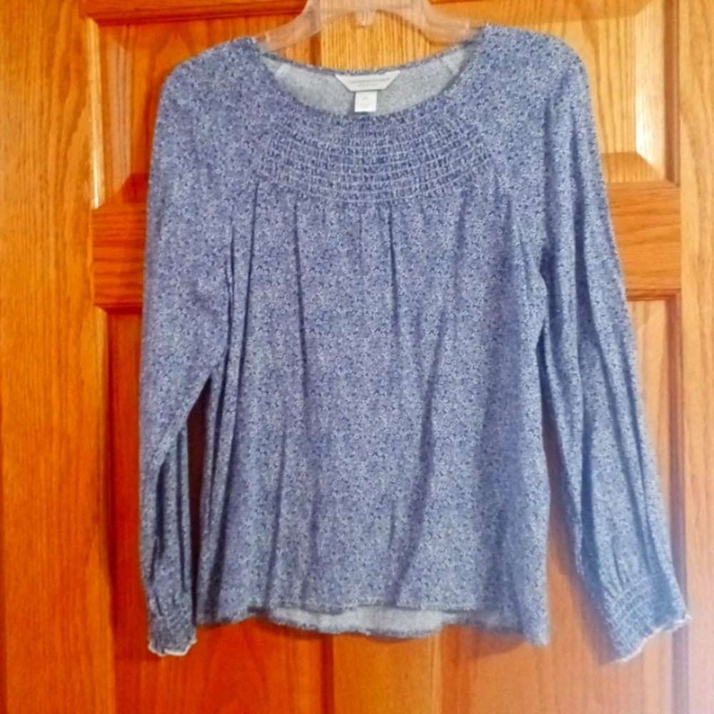 Christopher & Banks petite small long sleeve peasant shirt